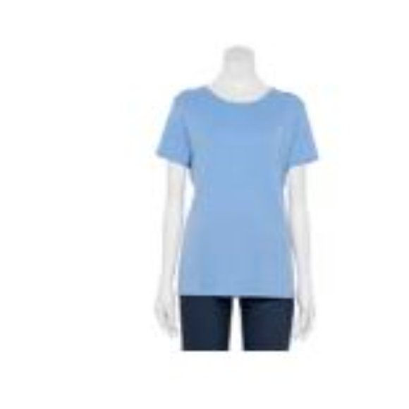 NWT 3 pc Large Women's Croft & Barrow Essential Crewneck Tee 100% Cotton - Picture 4 of 8